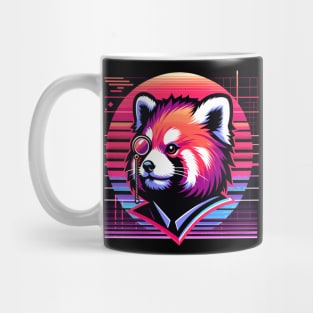 Neon Explorer - Red Panda Vaporwave Mug